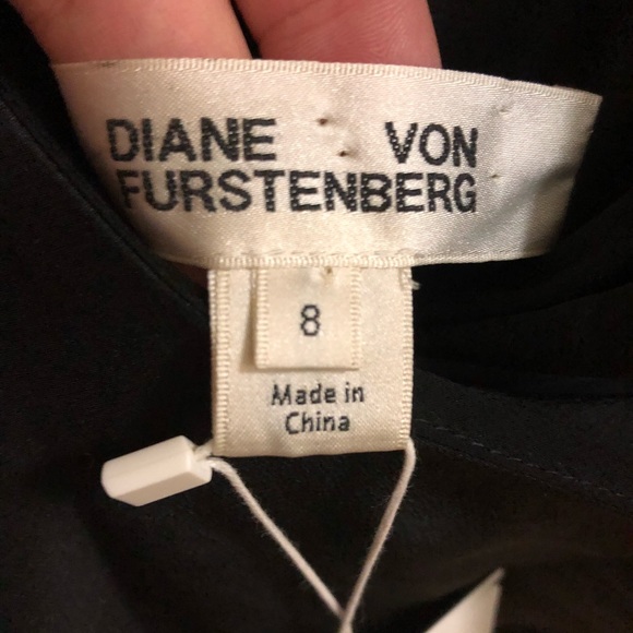 DVF Black Asymmetric Silk Ruffle Romper - Picture 5 of 8